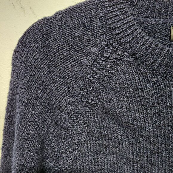 J.Crew Crewneck Pullover Sweater Size M Dark Blue 100% Cotton Preppy Classic Dad - Picture 4 of 12